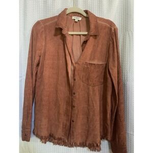 Umgee Womens Small Long Sleeve Brown Blouse‎